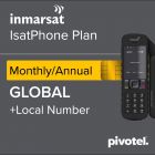 Inmarsat IsatPhone 2 and Pro land satellite airtime plans monthly or annual with local number